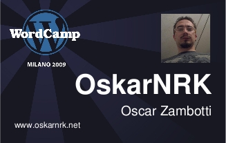 Oskar al Wordcamp 2009